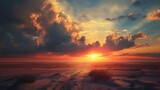 Sunset in rocky deserts and clouds wallpaper desktop backgrounds,
