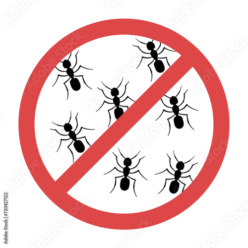 No ants red sign