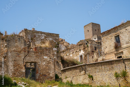 Craco, old abandoned village in Basilicata, italy