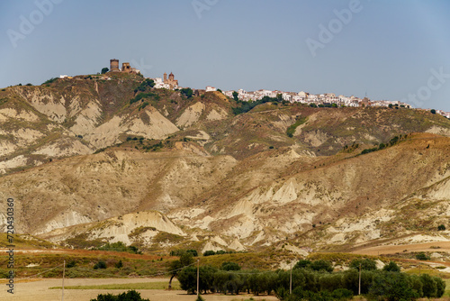 Country landscape near Pisticci and Craco, Basilicata, Italy