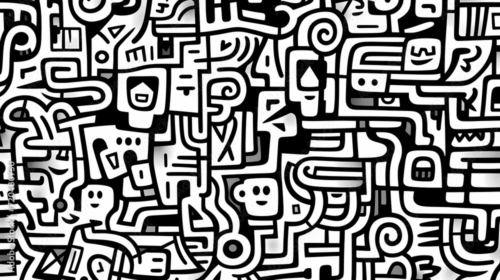 Abstract seamless doodle background, artistic background Abstract seamless doodle background, artistic background