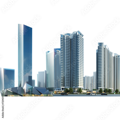 Model of high-rise buildings and skyscrapers