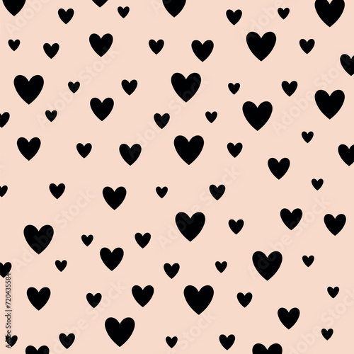 Hearts black background pale background
