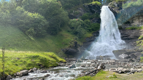 Steinsdalsfossen Waterfall - Norheimsund - Norway photo