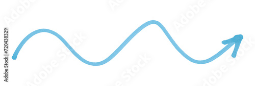 Light blue arrows isolated on transparent background.