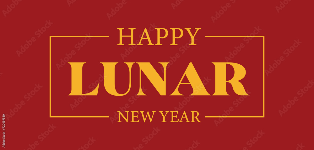 Happy Lunar New Year 2024 Text Design Happy Lunar New Year 2024 Text Design