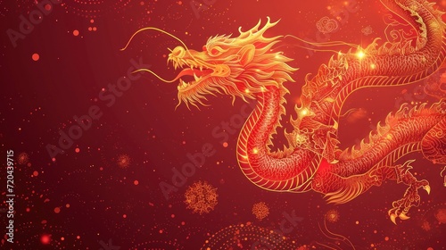 Happy Chinese New Year 2024, the zodiac sign of the dragon festival 2024