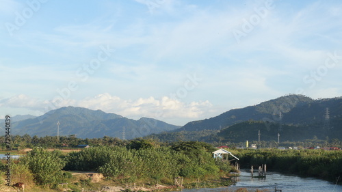 Landscape of River and Mountains in Gorontalo, Indonesia