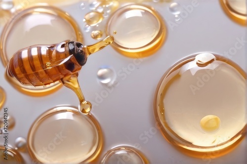 honey dripping bubbles 