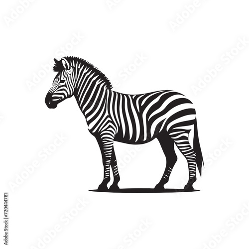 Equine Harmony: A Symphony of Zebra Silhouettes Dancing in Harmony with the African Landscape - Zebra Illustration - Zebra Vector - African Horse Silhouette 