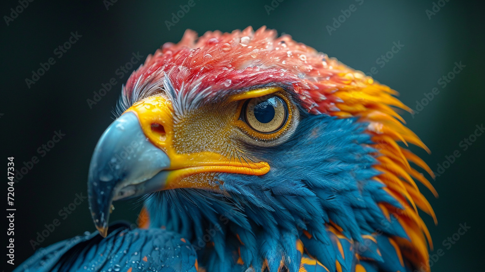 cool printed illustration of colorful eagle cool printed illustration of colorful eagle