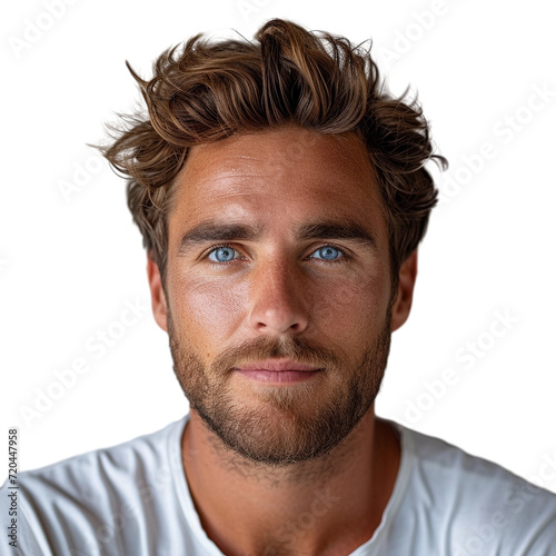 portrait of a man isolated on transparent background