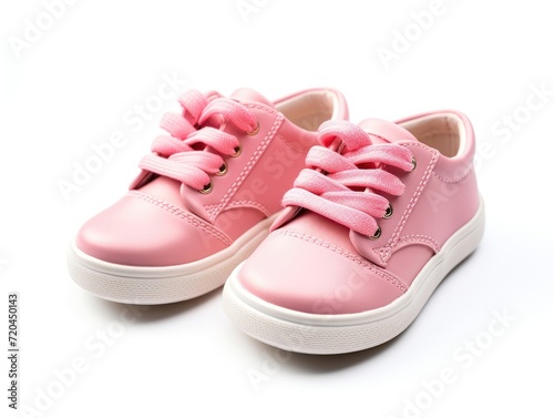 Pink Shoes on White Background