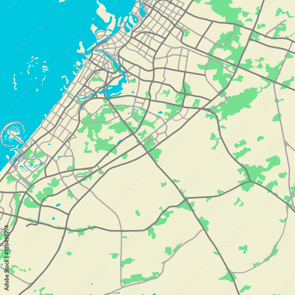 City map of Dubai. Vector illustration City map of Dubai. Vector illustration