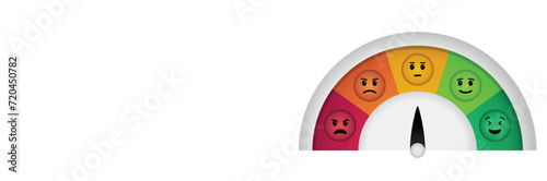 Emoji satisfaction meter gradient