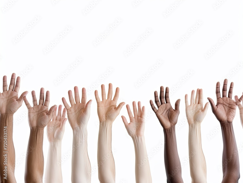 Group of Hands Reaching Up in the Air at a Concert