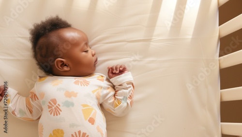 Un bébé dans son lit