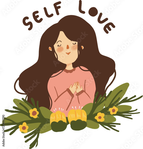 Self Love Illustration, love our self illustration