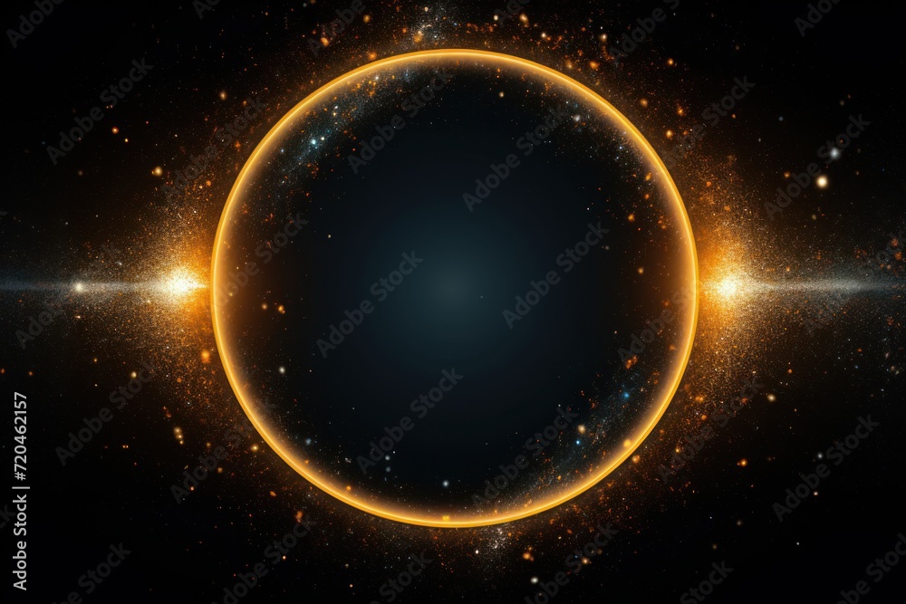 Topaz dusk glitter circle of light shine sparkles and pewter dawn spark particles in circle frame