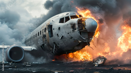 Wallpaper Mural Airplane Crash Disaster, Burning Plane Wreckage Aftermath Torontodigital.ca