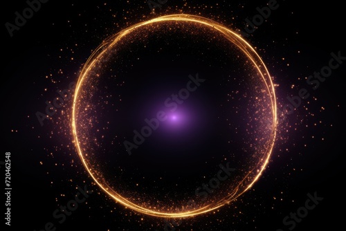 Topaz glitter circle of light shine sparkles and lavender spark particles in circle frame