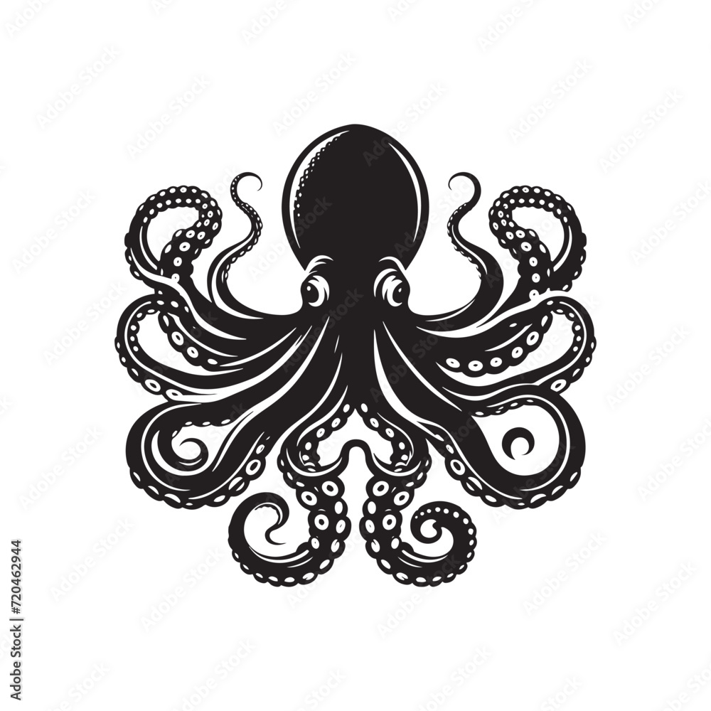 Tentacled Elegance: Octopus Silhouette Series Showcasing the Intricate Beauty of Underwater Creatures - Octopus Illustration - Octopus Vector
Tentacled Elegance: Octopus Silhouette Series Showcasing the Intricate Beauty of Underwater Creatures - Octopus Illustration - Octopus Vector