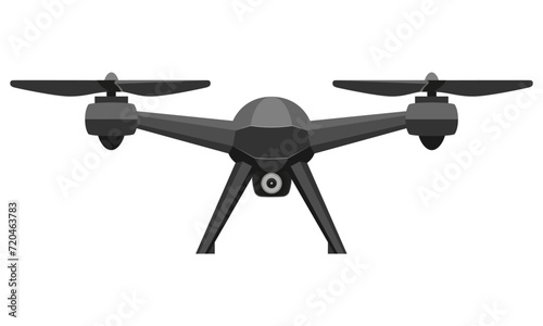 aerial mobile drone quadcopter smart quadrocopter for video and photo shooting stock vector illustration
