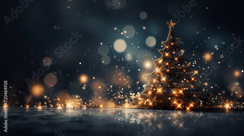 Featuring stunning soft bokeh lights and shiny elements. Abstract festive and new year background