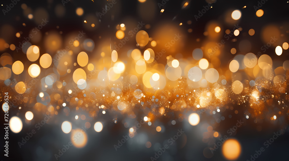 Featuring stunning soft bokeh lights and shiny elements. Abstract festive and new year background