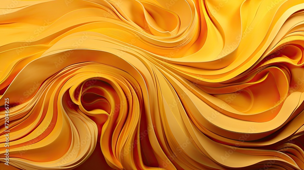 Vibrant abstract background featuring orange and yellow liquid with flowing, smooth lines