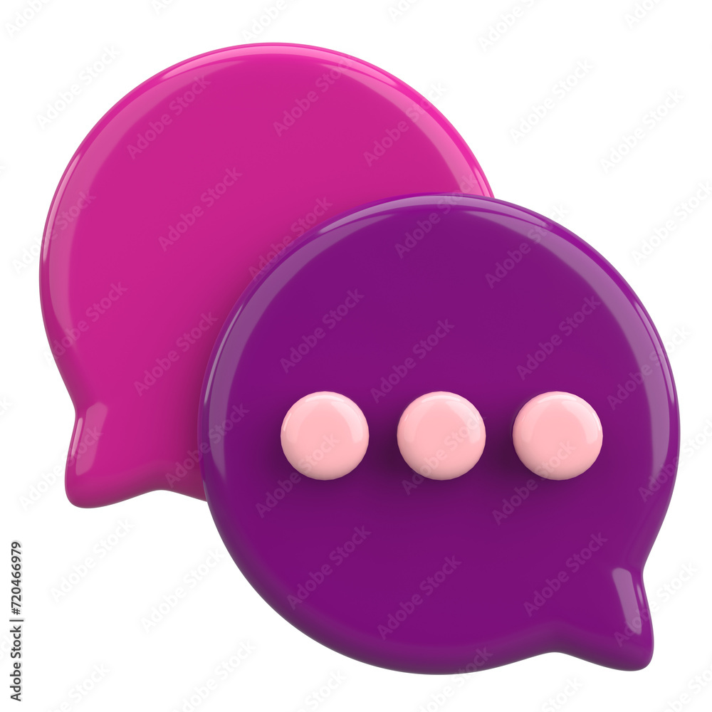 Live chat icon. Chat icon. 3D illustration. Live chat icon. Chat icon. 3D illustration.