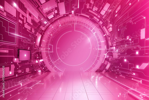 digital technology pink background