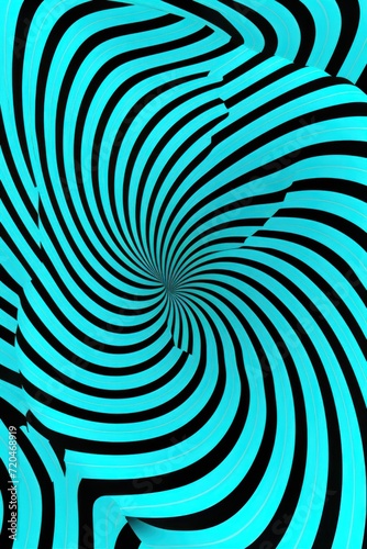 Turquoise groovy psychedelic optical illusion background
