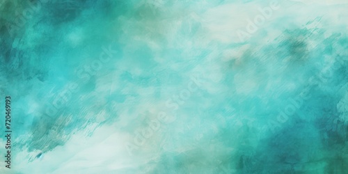 Turquoise watercolor abstract painted background