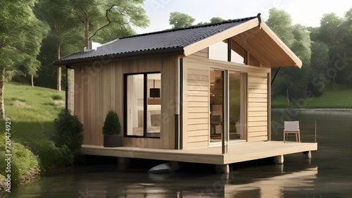 tiny house on the water