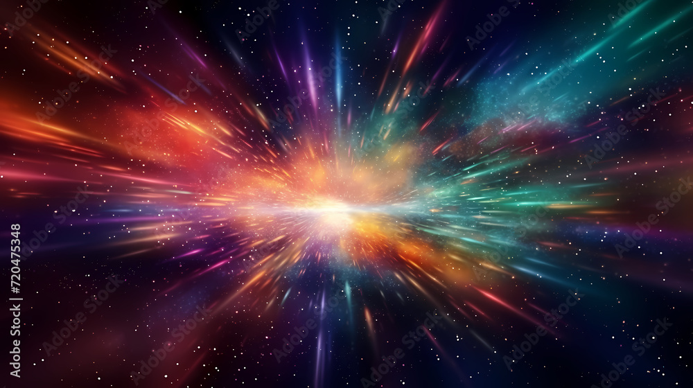 Naklejka premium Abstract geometric lines background, technological lines background and light effects, 3D rendering