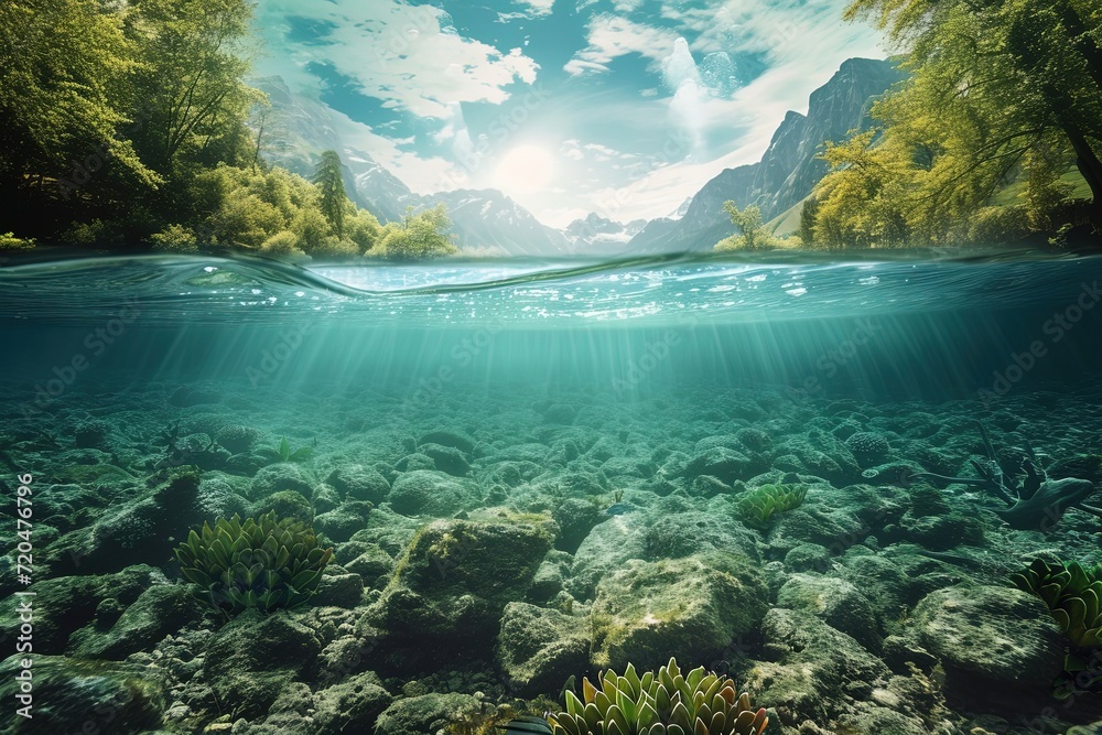 Photograph River Underwater Landscape