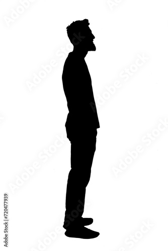 side view silhouette of a standing man