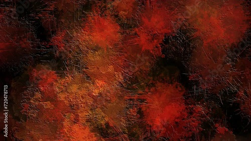 Animation of splotchy grunge red background photo