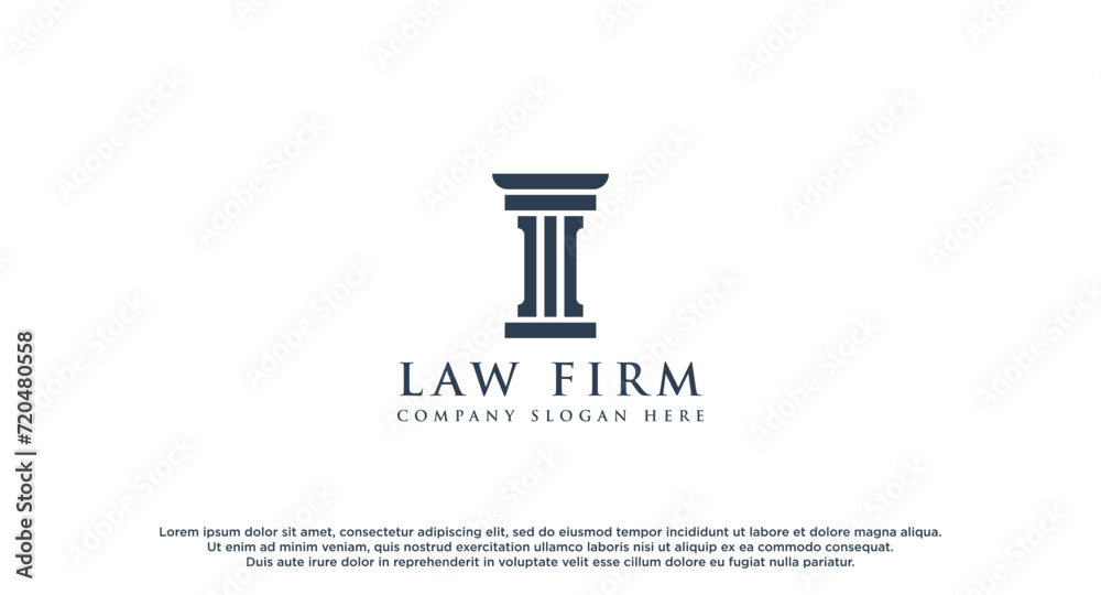 Lawyer logo with creative element style Premium Vector. Law firm Attorney And Law logo design vector Illustration. Lawyer logo with creative element style Premium Vector. Law firm Attorney And Law logo design vector Illustration.