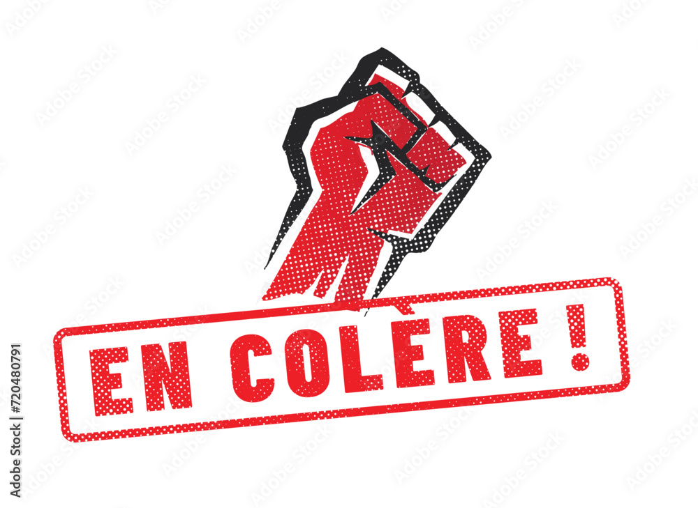tampon rouge : en colère