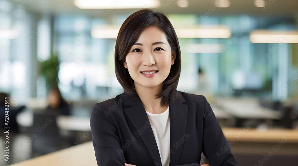 A portrait of a asian business women employee A portrait of a asian business women employee