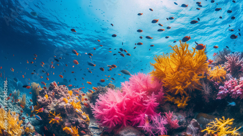 Colorful coral reef under the sea © AhmadSoleh