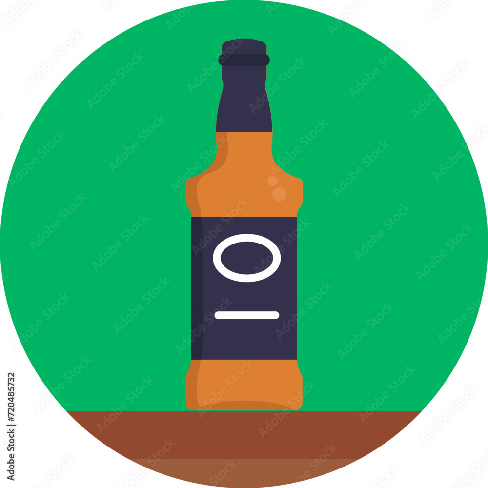 Elevate your design projects with this timeless whiskey bottle icon in vector format. Perfect for premium brands and upscale themes.