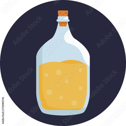 Wine bottle icon in vector format: Ideal for wine-related projects, menus, and promotional materials.