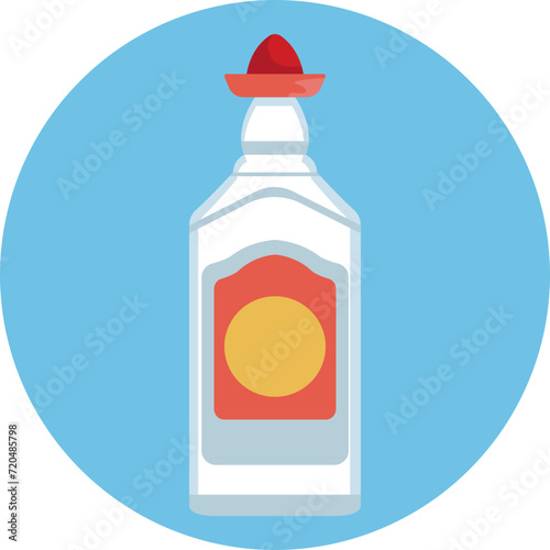 Tequila Bottle Icon: Ideal for bar menus, websites, and promotional materials.