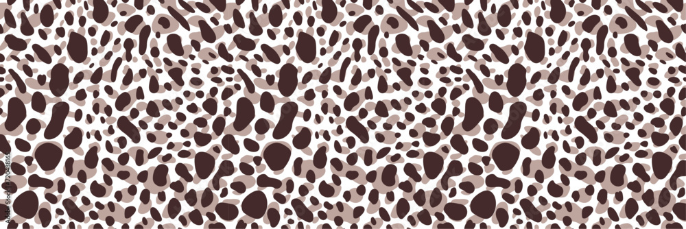 Seamless pattern spots. Animal fur texture surface. Abstract speckled design.
