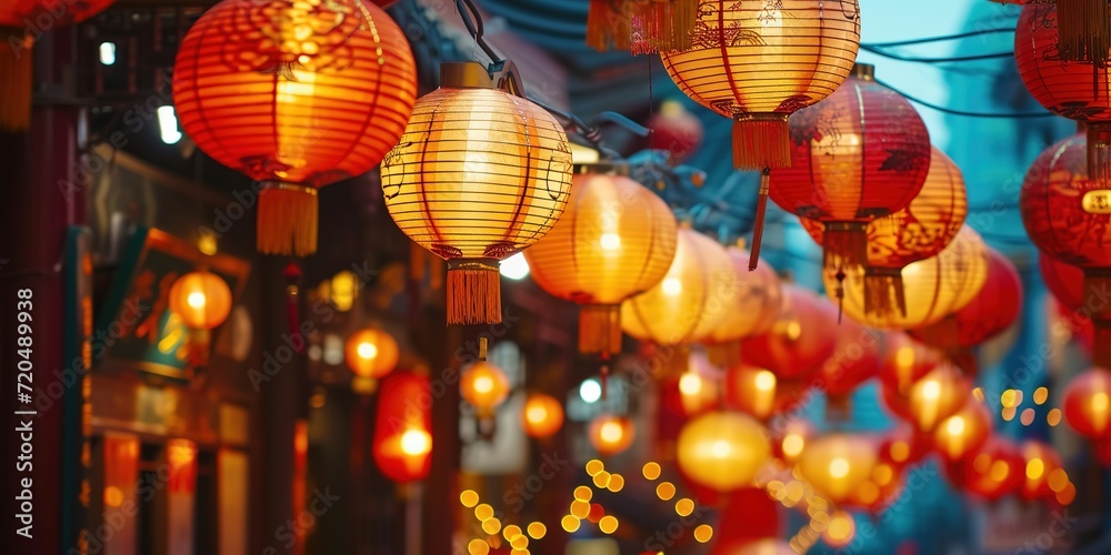 Chinese new year lanterns in china town. Chinese new year lanterns in china town.