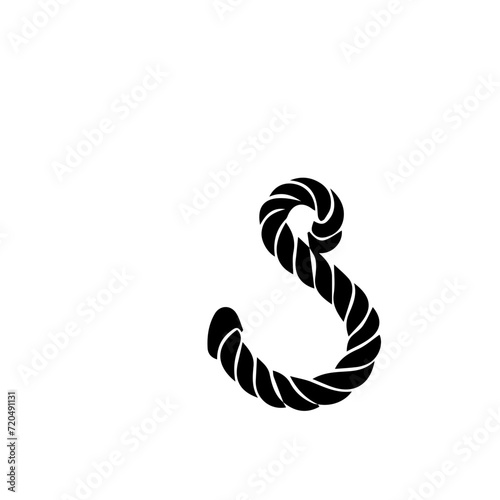 Nautical rope knots vector design