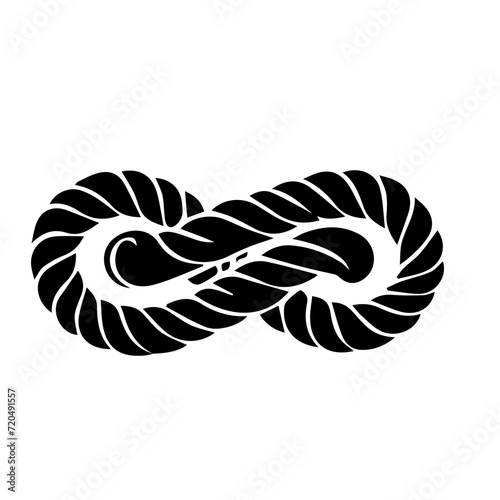 Nautical rope knots vector design